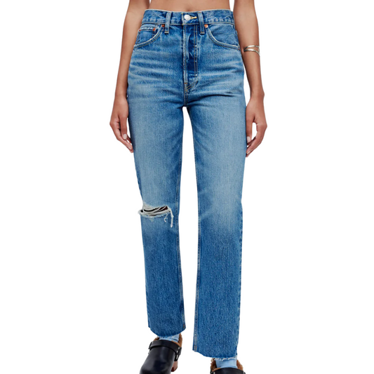 Re/Done 70s Ultra High Rise Stove Pipe Jeans