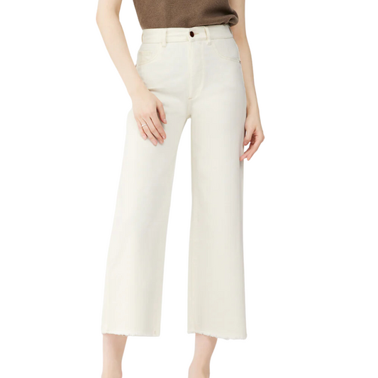 DL 1961 Hepburn Wide Leg High Rise Ankle Jeans