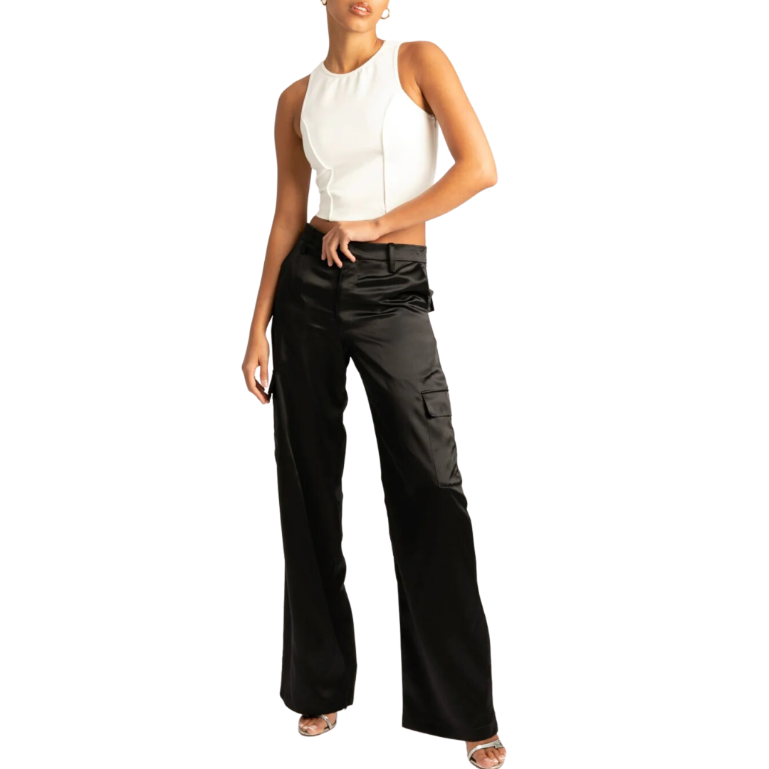 SPRWMN Silk Baggy Cargo Pants