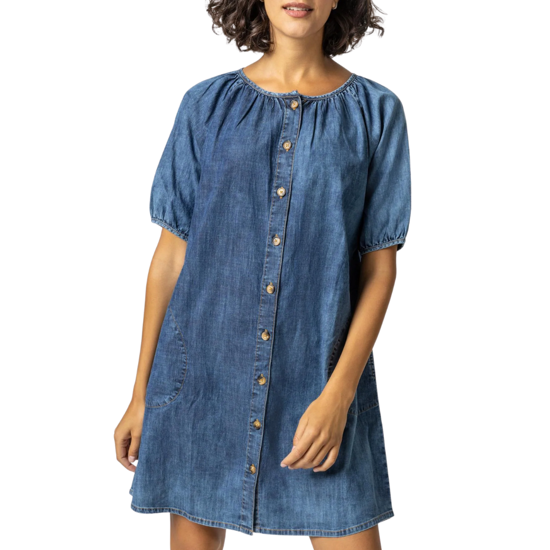 Lilla P Belted Button Down Dress