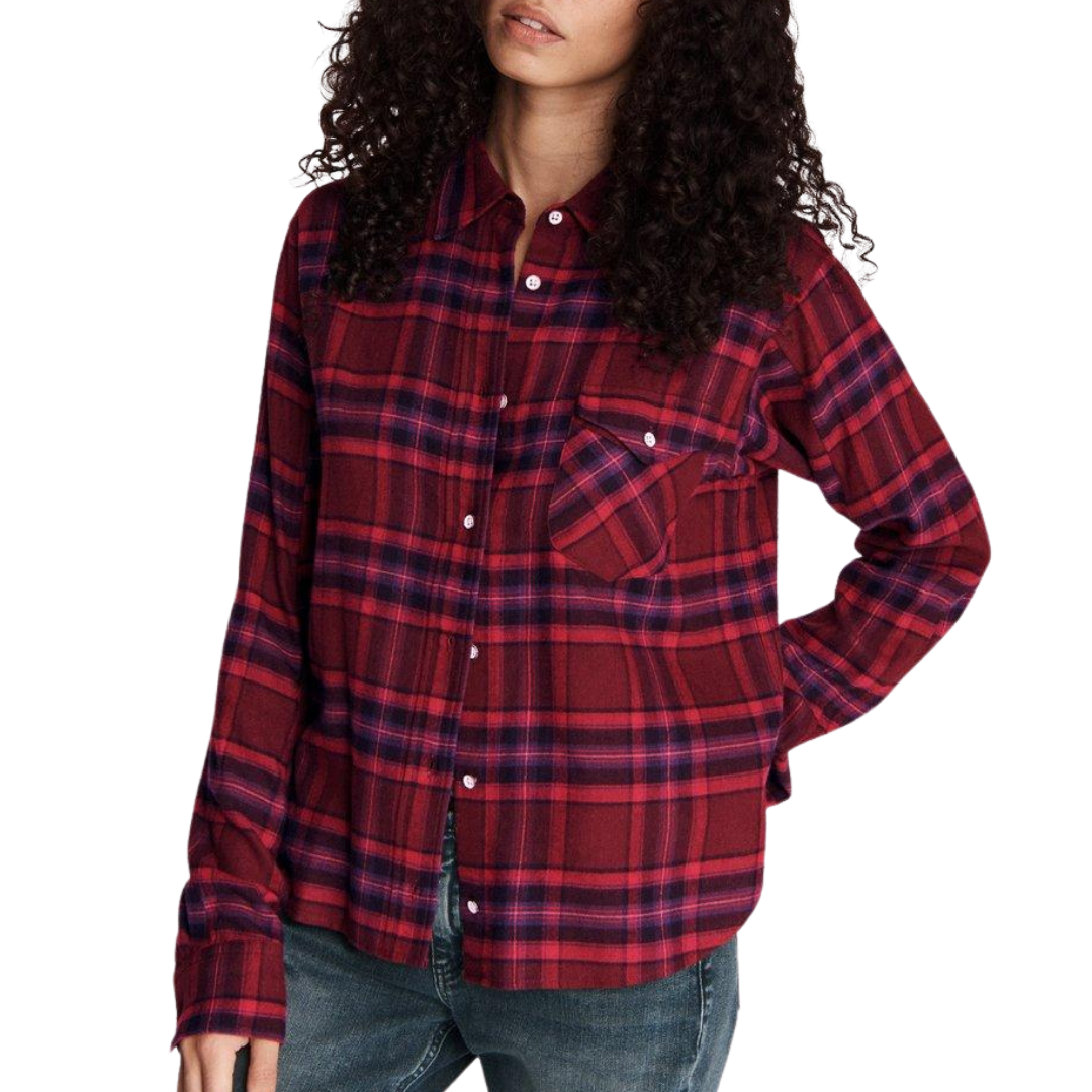 Rag & Bone Jonah Cropped Plaid Shirt