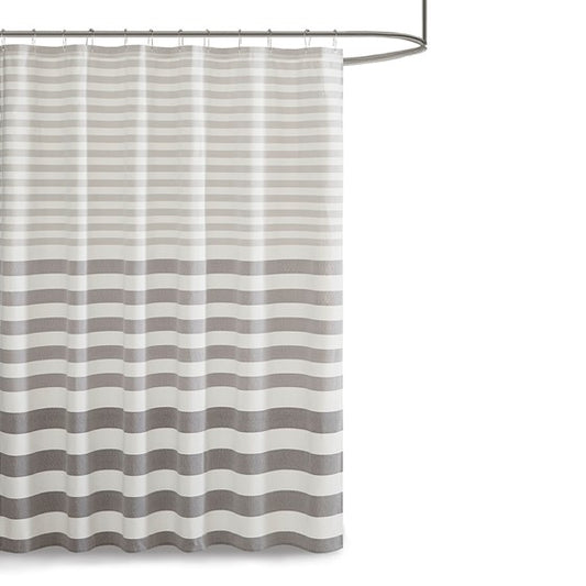 Olliix Home Grey Stripe Shower Curtain