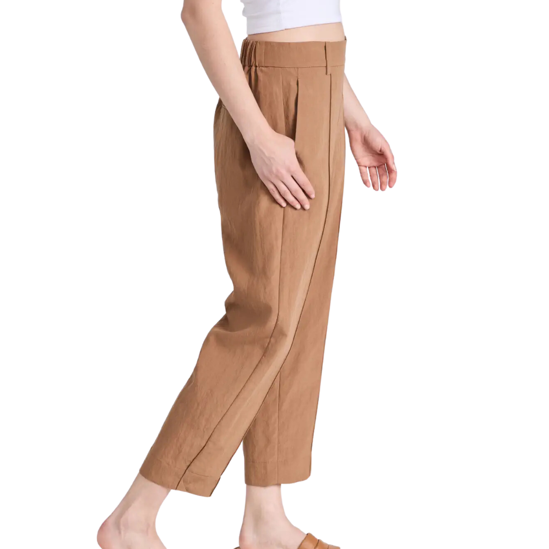 Vinci Mid-Rise Pleated Pants