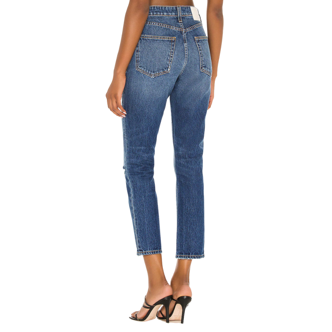 GRLFRND Karolina High Rise Straight Crop Jeans