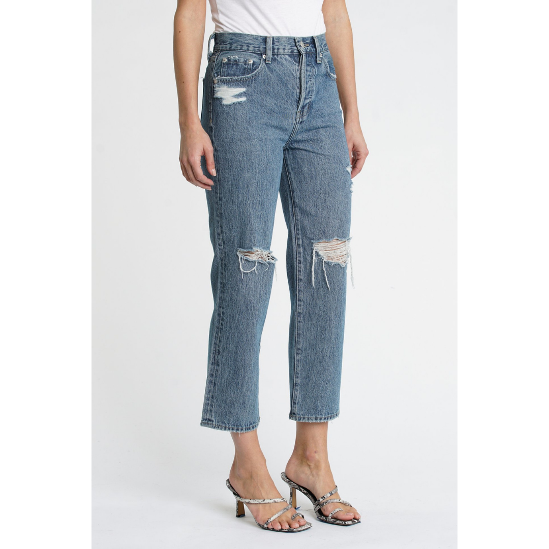 Pistola Cassie High Rise Straight Crop Jeans in Elixir