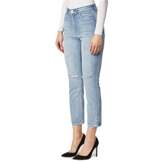 Hudson Holly High Rise Straight Crop Jeans