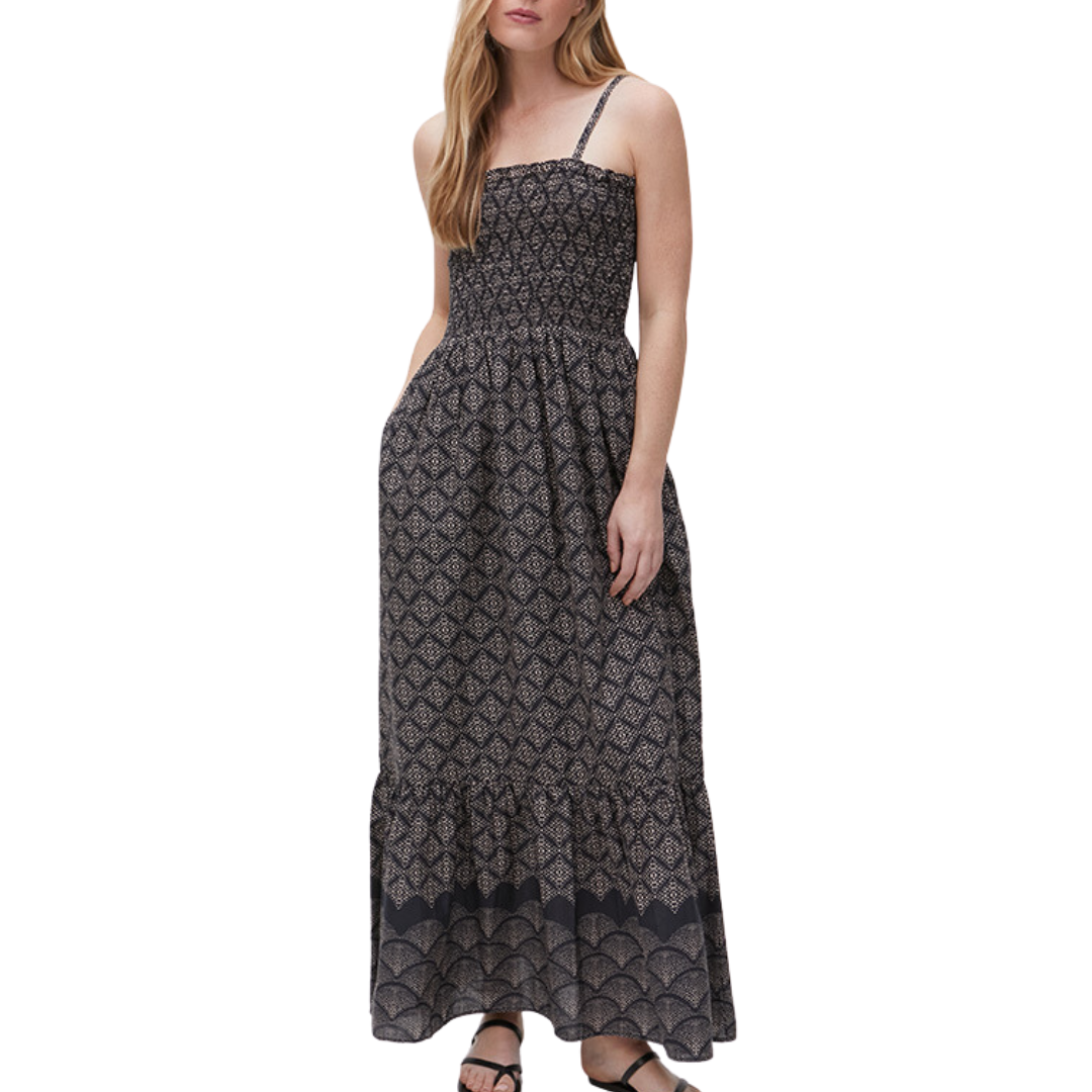 Michael Stars Alejandra Smocked Maxi Dress