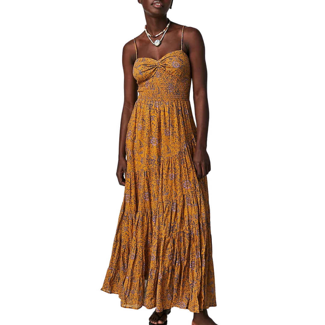 Free People Sundrenched Printed Maxi Dress