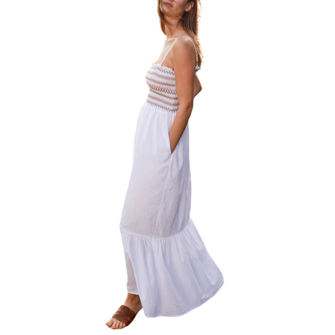 Michael Stars Alejandra Smocked Maxi Dress