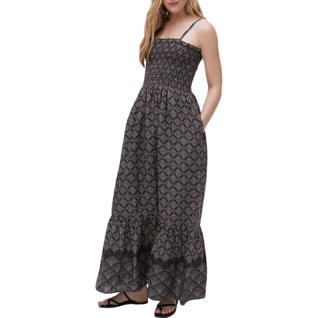 Michael Stars Alejandra Smocked Maxi Dress