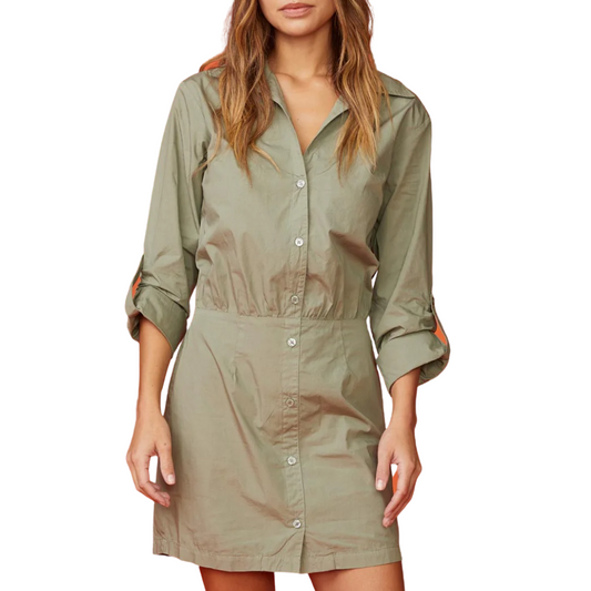 Monrow Poplin Shirt Dress