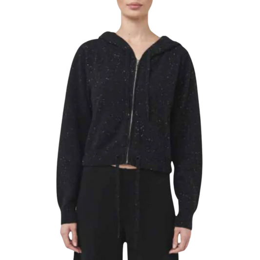 Brodie Cashmere Easton Crop Zip Hoodie