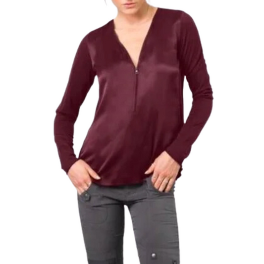 Go Silk Go Zippy Redux Silk Blouse