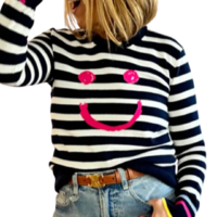 Kerri Rosenthal Smiley Cotton Sweater