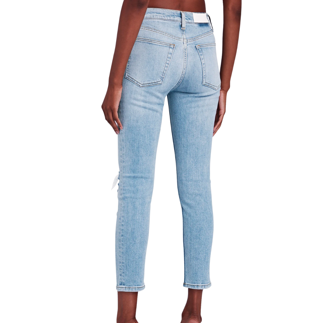 Re/Done 90's Azure Ankle Crop Jeans