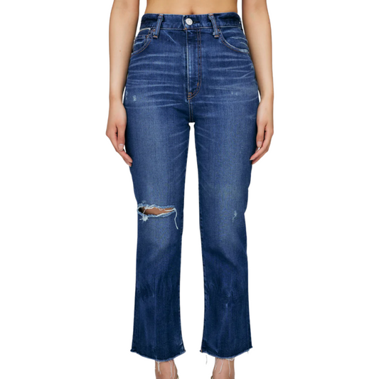 Moussy Rhode Cropped Flare Jeans