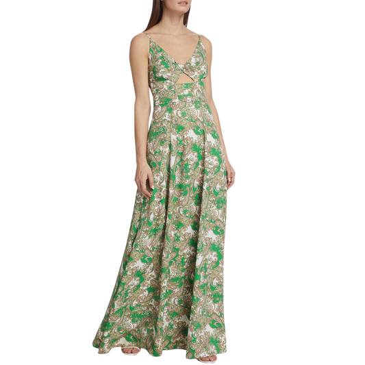 L'Agence Porter Twisted Front Maxi Dress