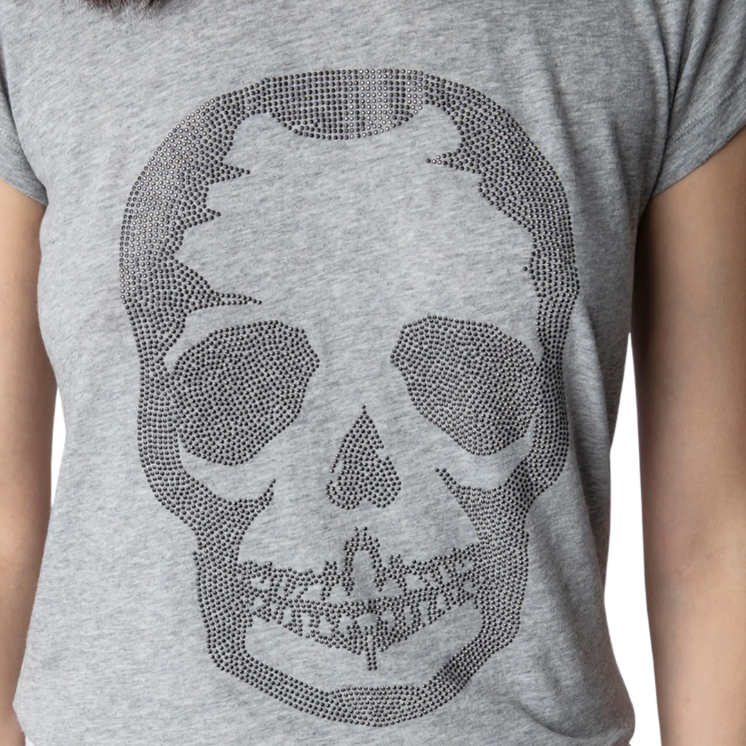 Zadig & Voltaire Skinny Skull Strass Tee