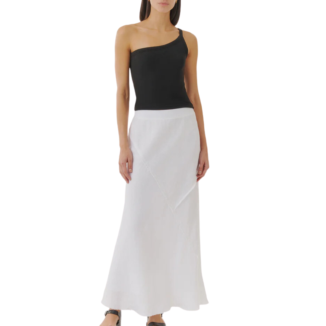 ATM Linen Bias Maxi Skirt