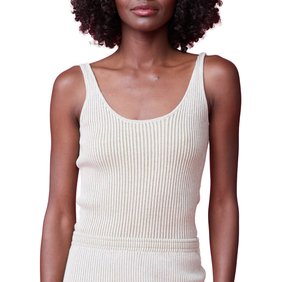 Monrow Scoop Neck Sweater Tank