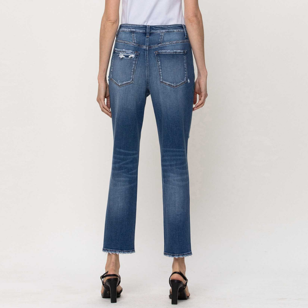 Flying Monkey Small Town Distressed Mom Jeans