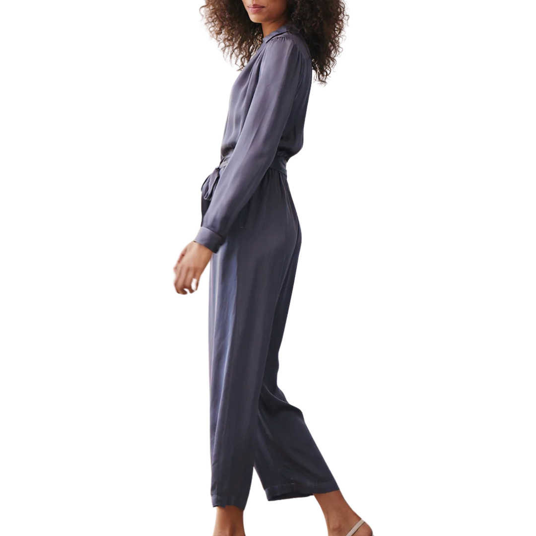 Bella Dahl Gathered Button Front Jumpsuit