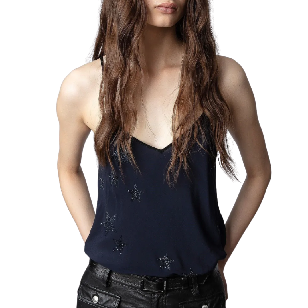 Zadig & Voltaire Casel Soft Strass Stars Tank