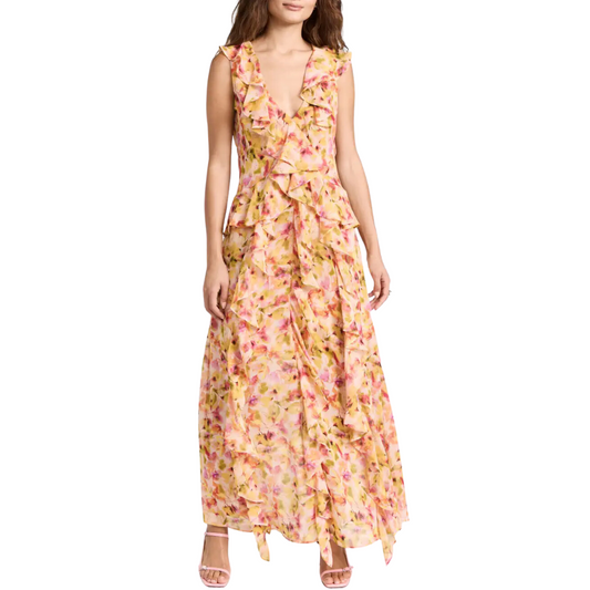 Misa Chiffon Claudita Maxi Dress