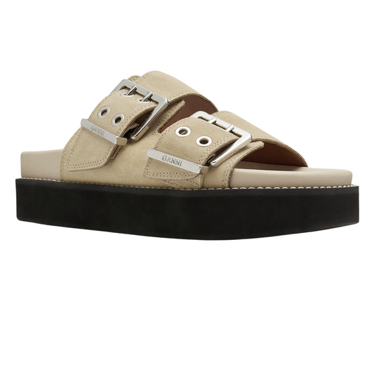 Ganni Wide Welt Chunky Buckle Sandal