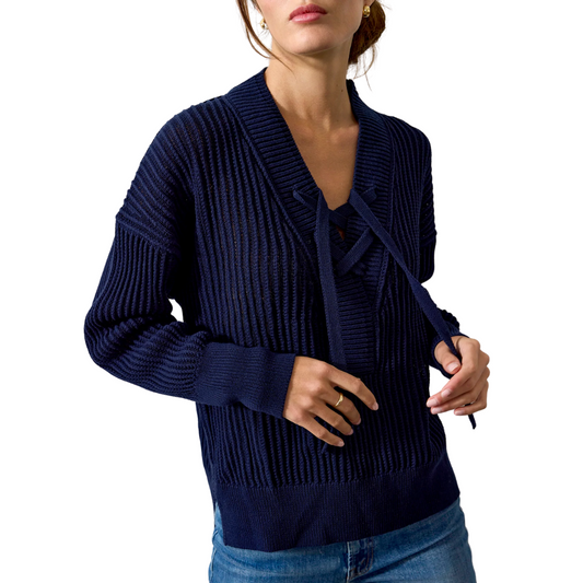 Brochu Walker The Organic Famke Tie Neck Sweater