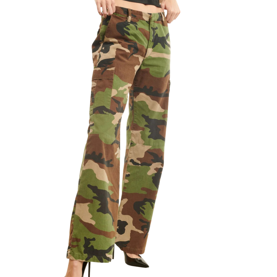 SPRWMN Cotton Baggy Camo Cargo Pants