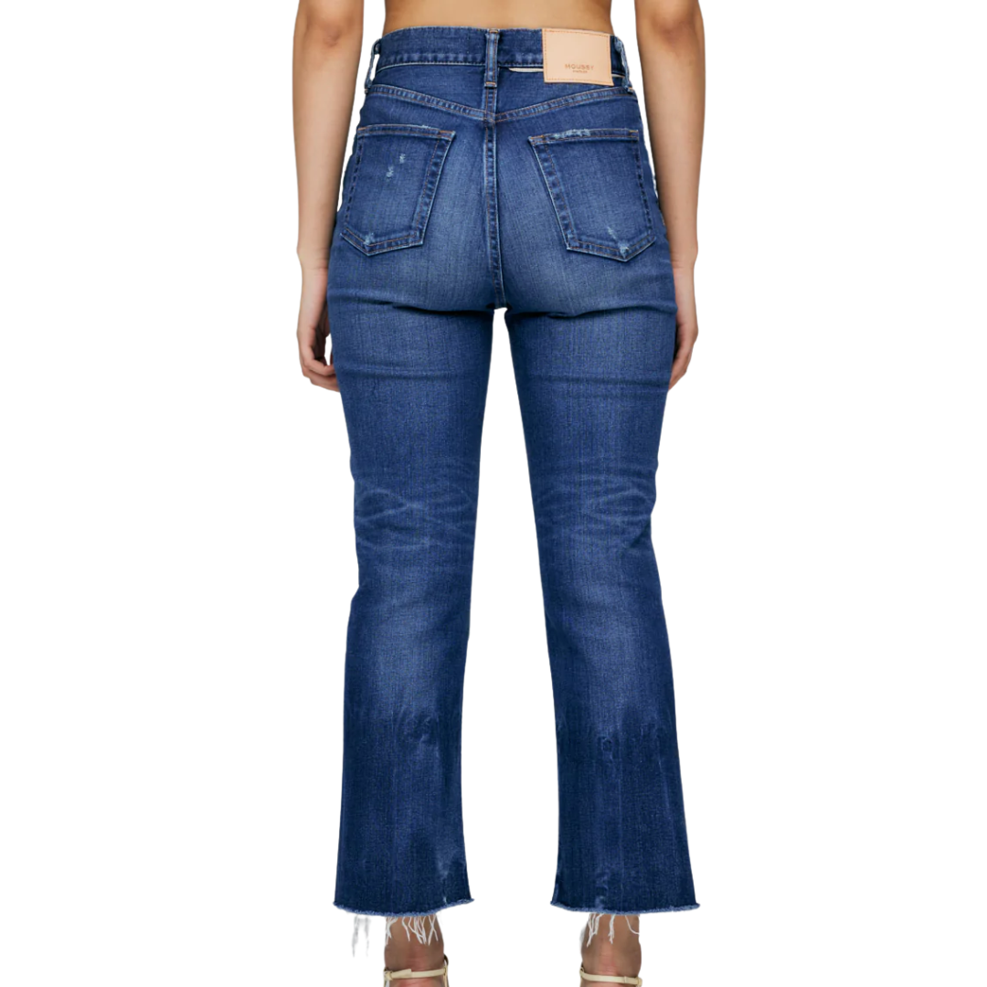 Moussy Rhode Cropped Flare Jeans