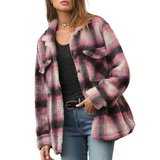 Dylan Madison Plaid Shirt Jacket