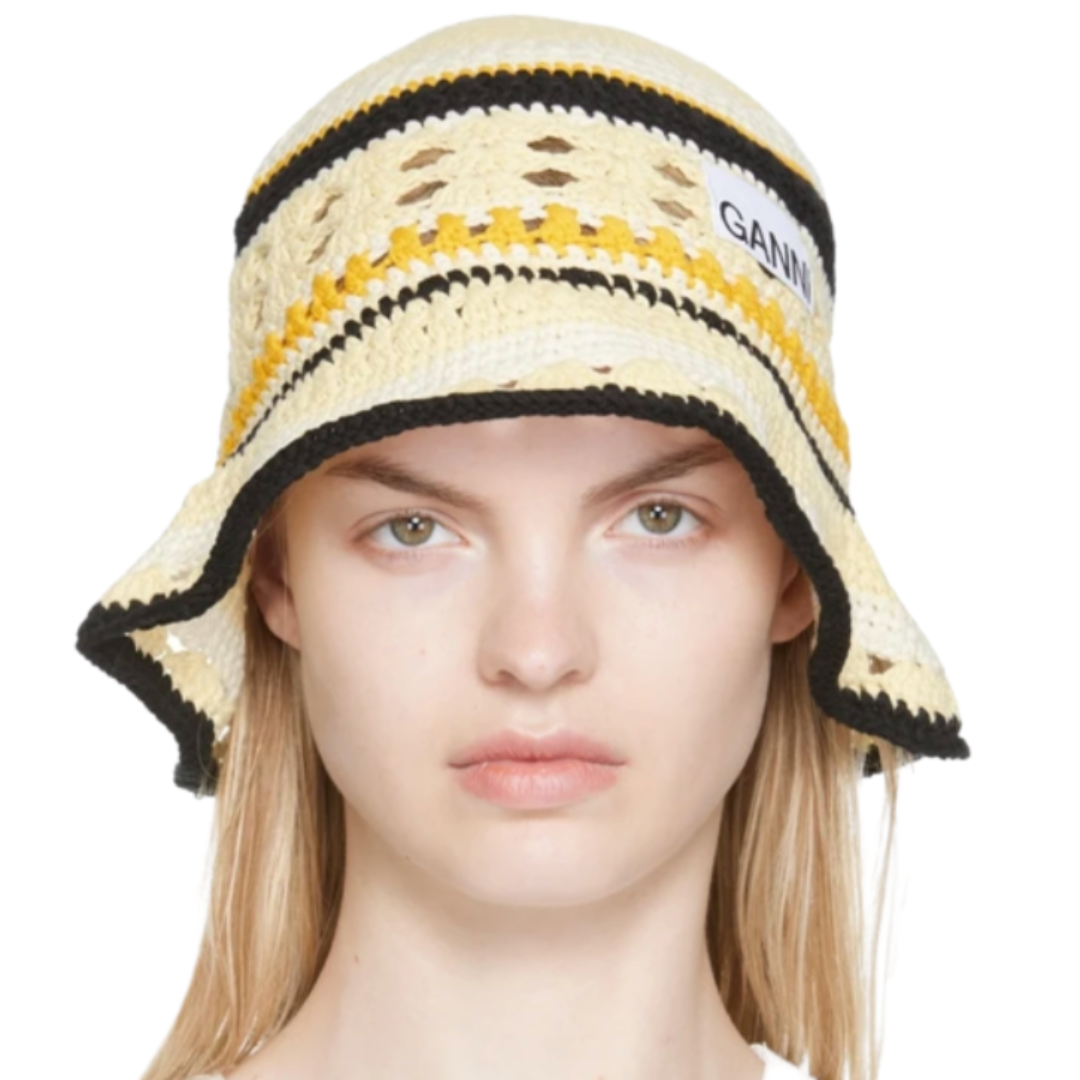 Ganni Crochet Bucket Hat