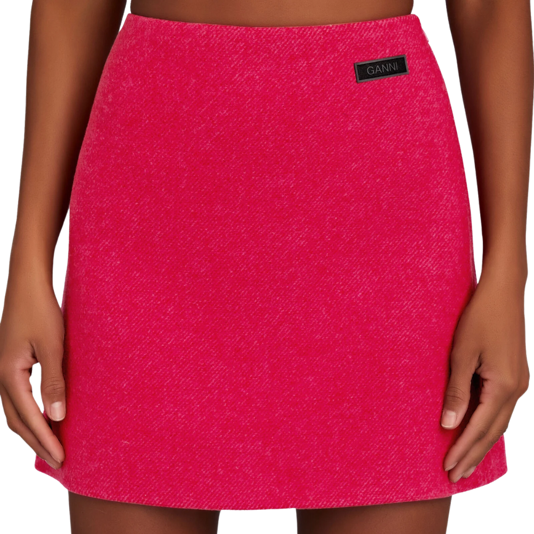 Ganni Wool Mini Skirt