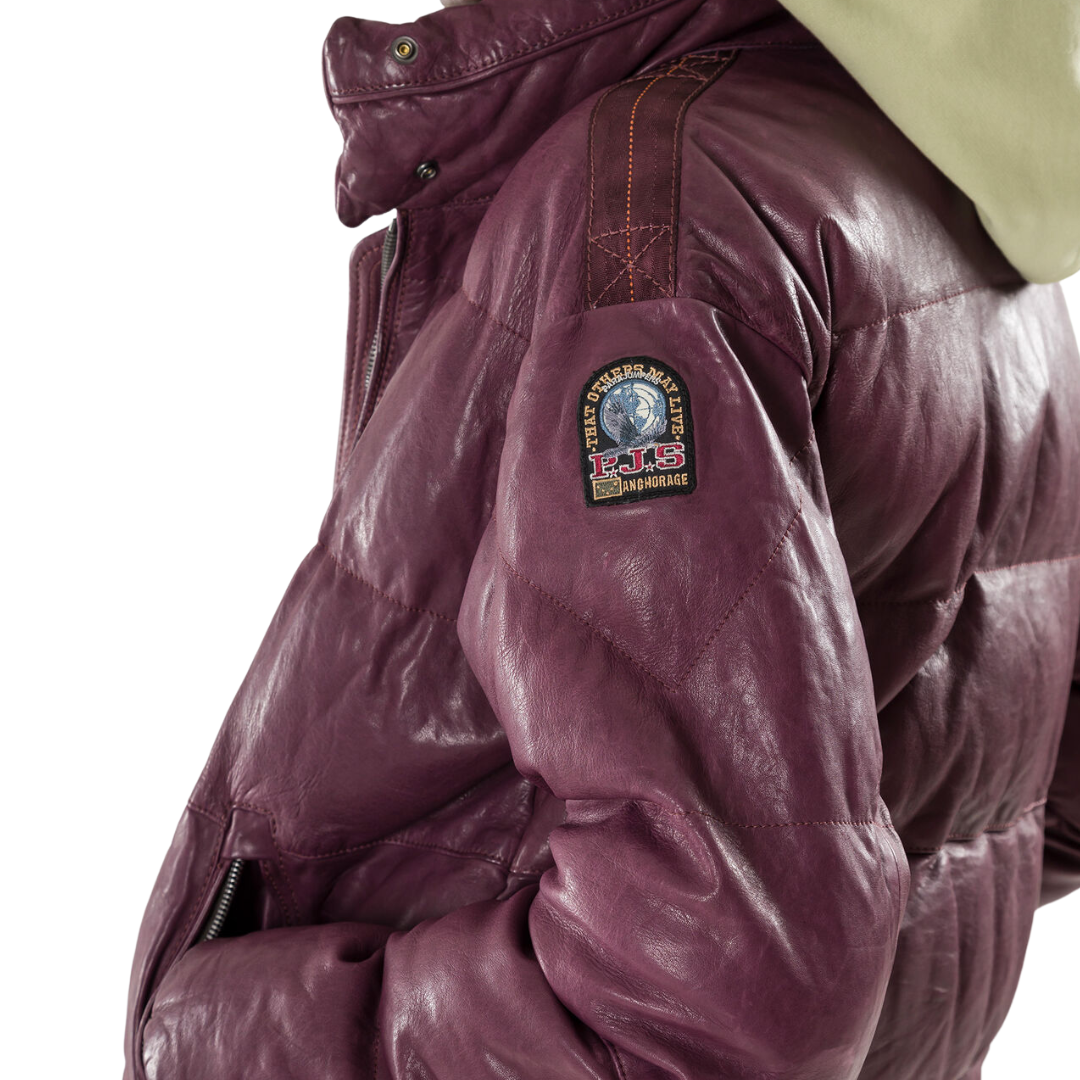 Parajumpers Pia Leather Puffer Jacket