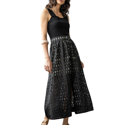 Lilla P Eyelet Maxi Skirt