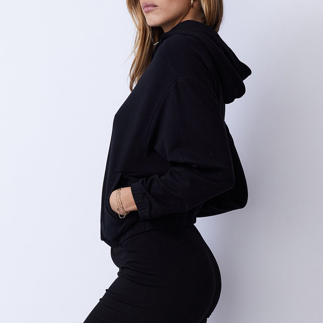 Monrow Sporty Zip Up Hoodie