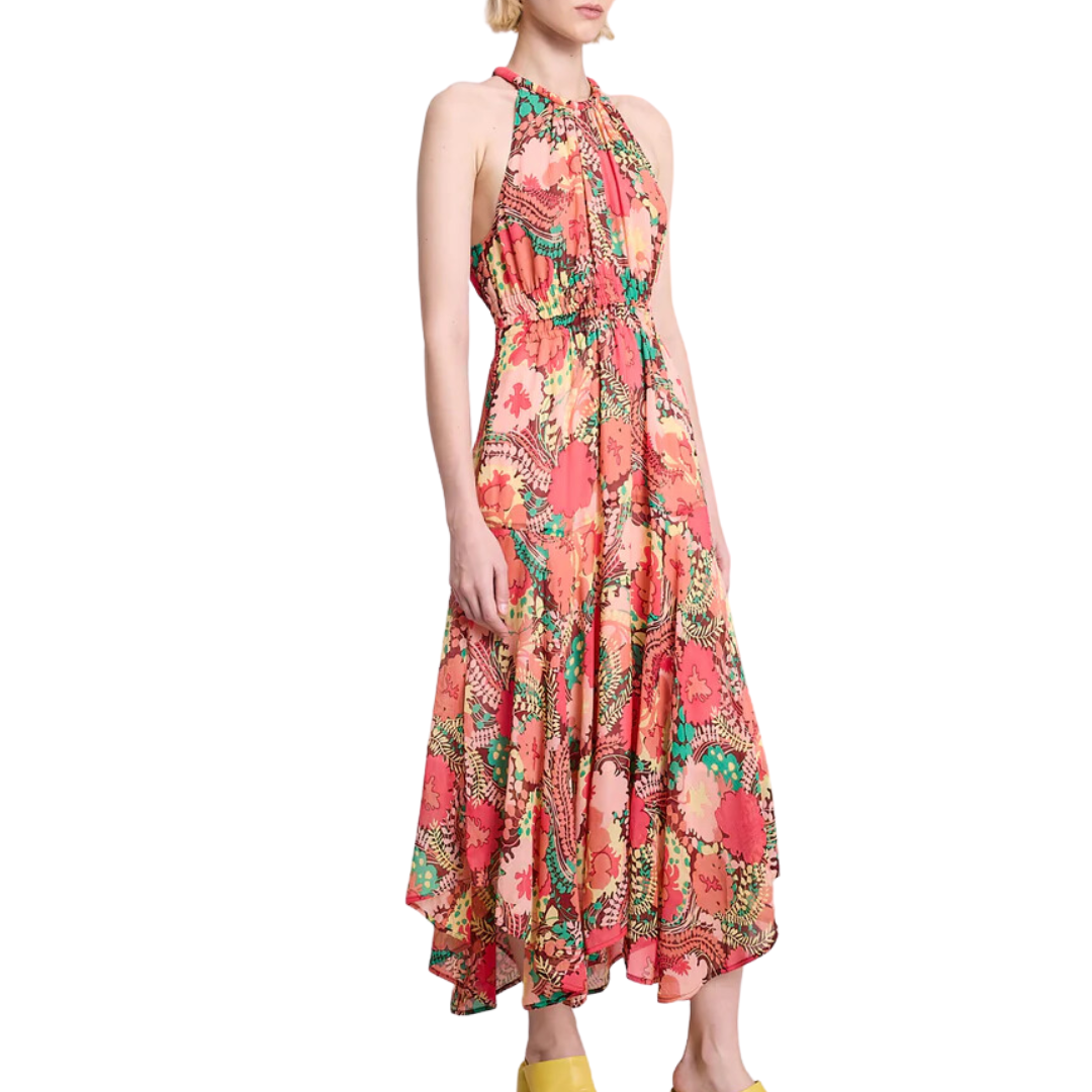 A.L.C Ellie Silk Midi Dress