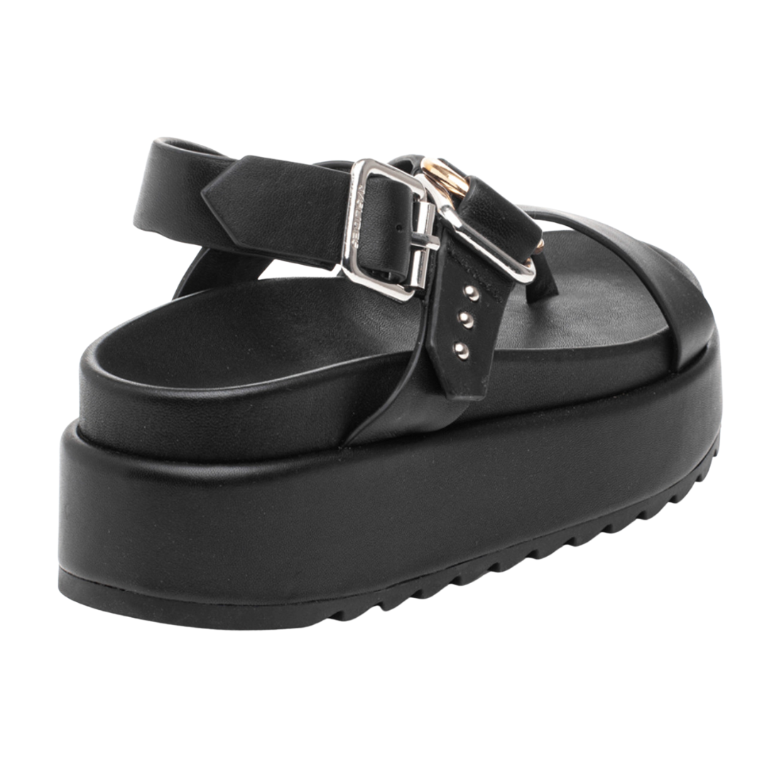 J/Slides Solara Leather Platform Wedges