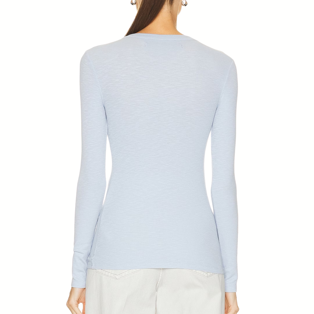 Enza Costa Textured Knit Long Sleeve Tee