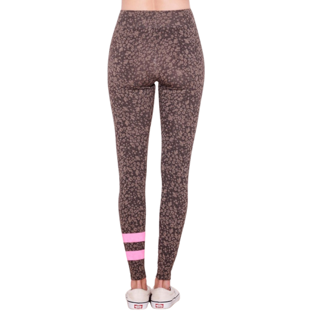 Sundry Striped Floral Yoga Pants