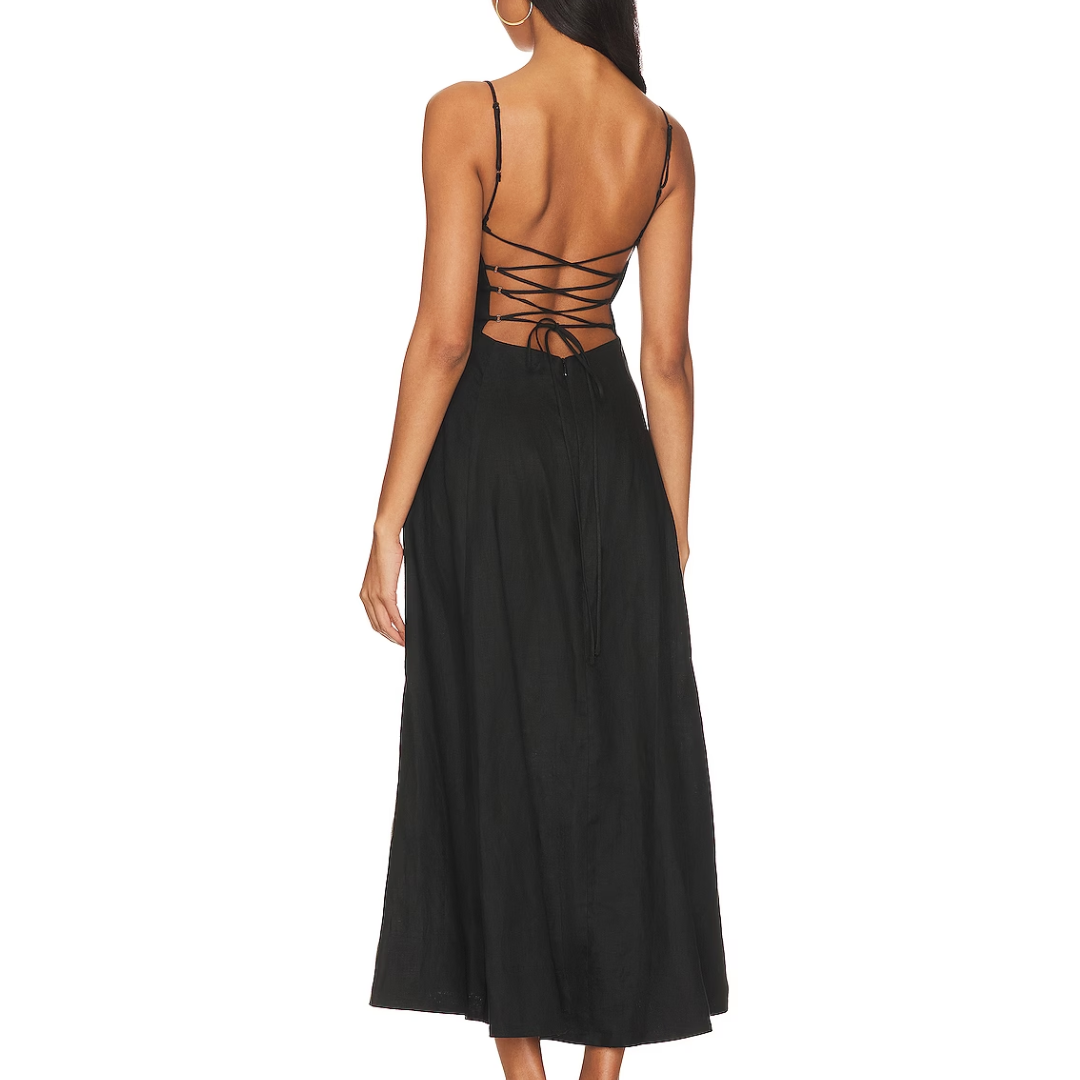 Enza Costa Laced Open Back Dress