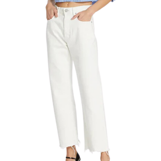 Moussy Aurora Wide Leg Straight Crop Jeans