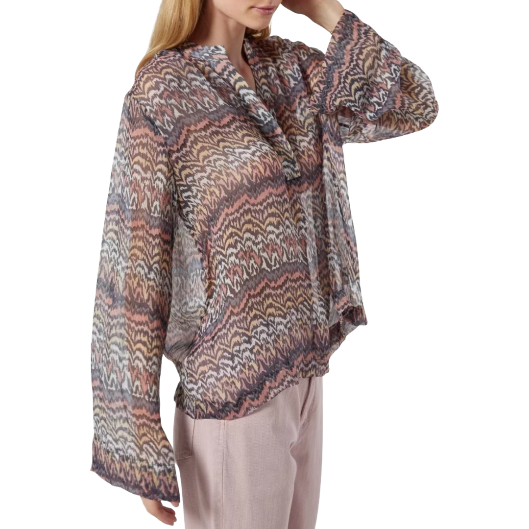 Joie Bezona Long Sleeve Silk Top