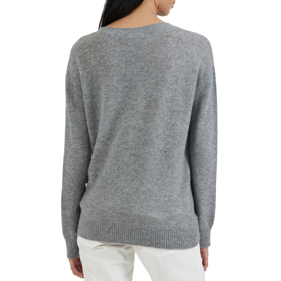 ATM Cashmere Deep V-Neck Pocket Sweater