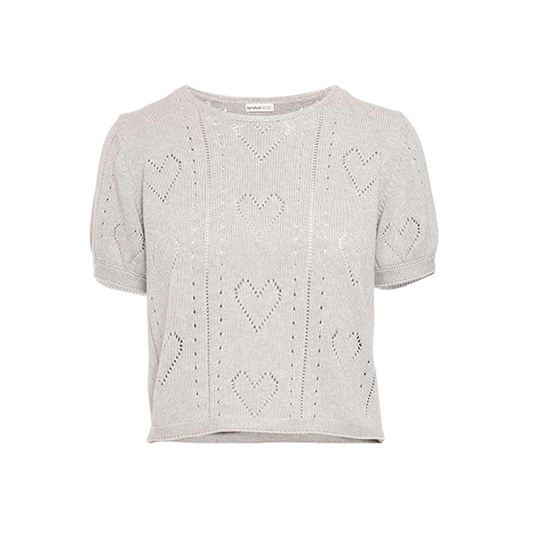 Minnie Rose Pointelle Crewneck Sweater