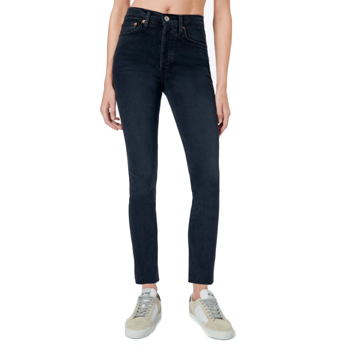 Re/Done High Rise Ankle Crop Jean