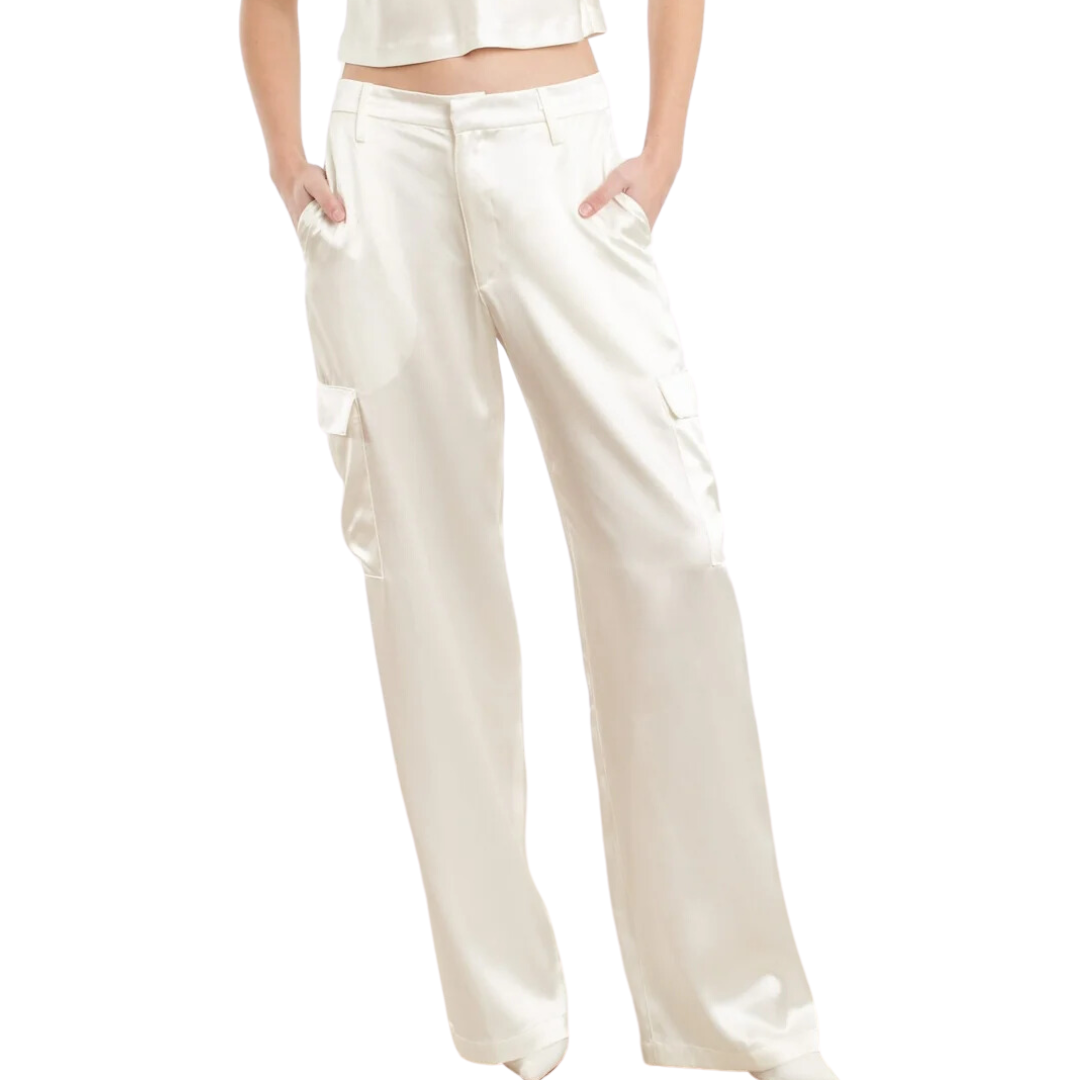 SPRWMN Silk Baggy Cargo Pants