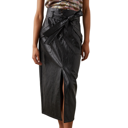 Rails Edem Faux Leather Midi Skirt